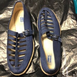 Keds navy blue canvas, espadrilles shoes, size 9 1/2